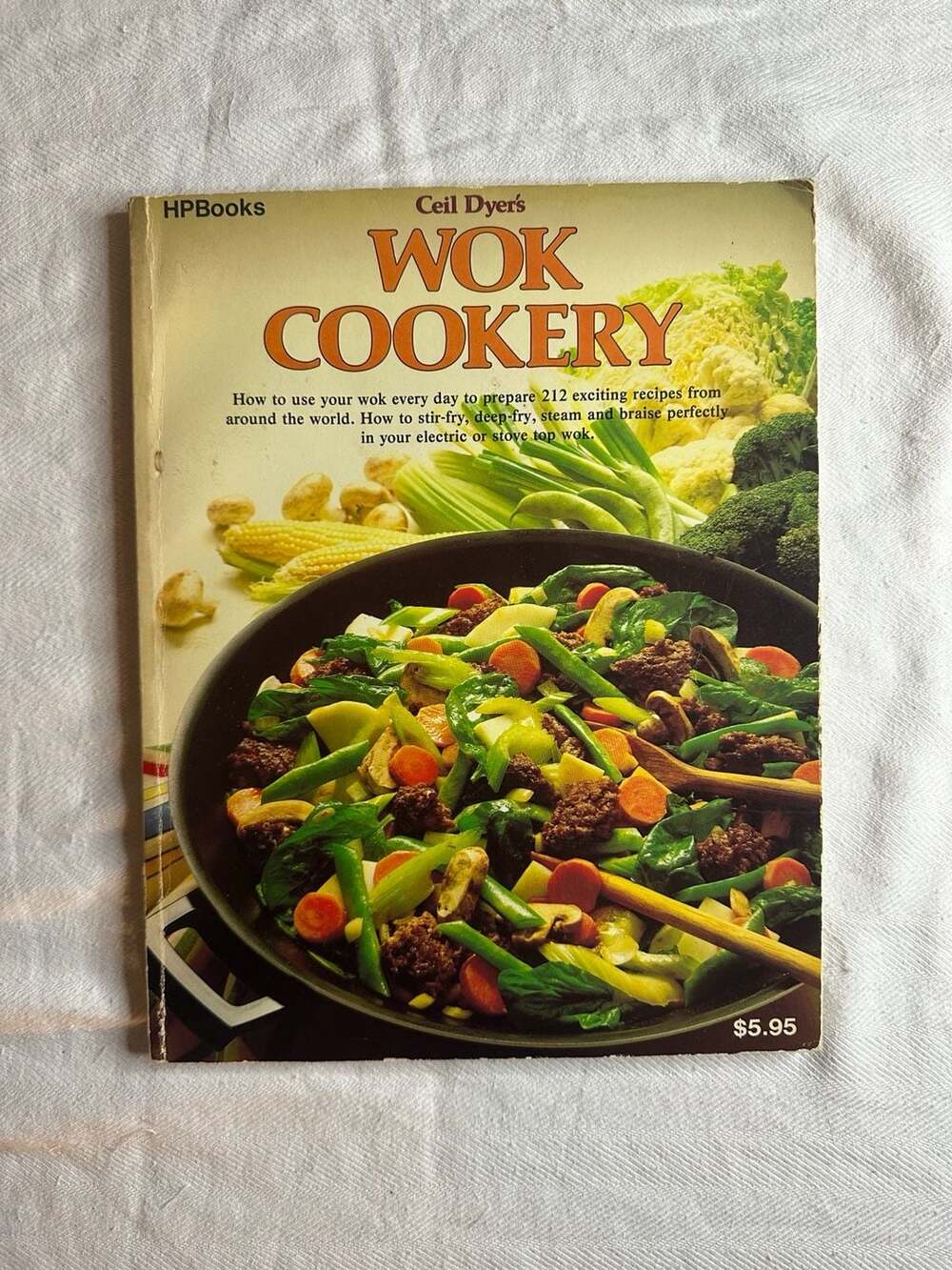 Vintage Ceil Dyer's Wok Cookery Cookbook by HPBooks (1977)